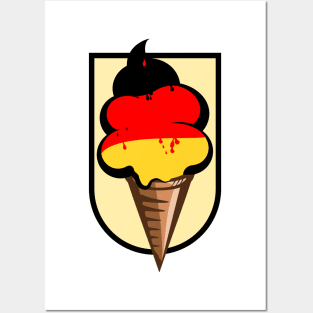 German flag funny ice cream Posters and Art